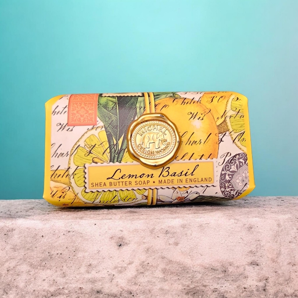 Michel Design Works Lemon Basil Shea Butter Soap NEW